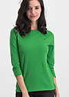 Jersey Top logo 3/4 sleeve, back to green, Shirts, Green