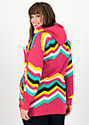 what a pleasure, super rainbow stripes, Zip jackets, Red