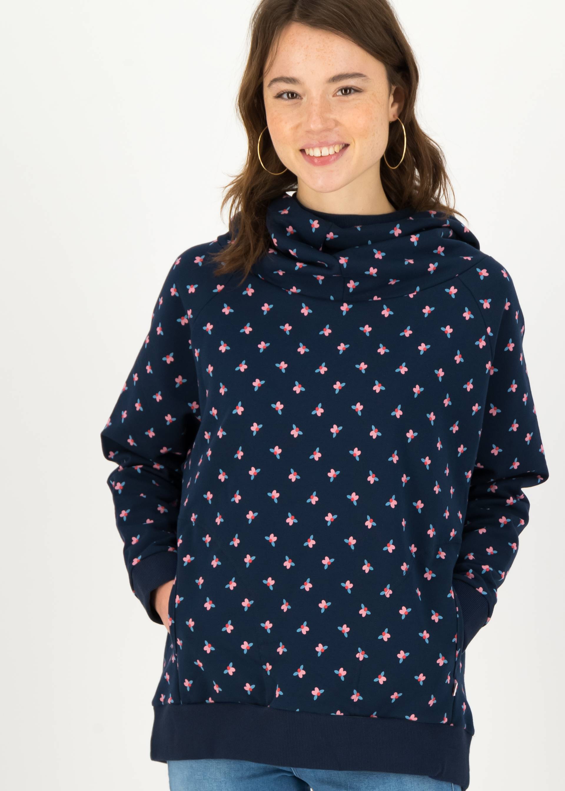 Oversize-Pullover matrioschkas armour, fleur de folk, Sweatshirts & Hoodies, Blau