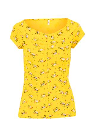 T-Shirt Hot Knot Open Hearted, happy sunday, Shirts, Yellow