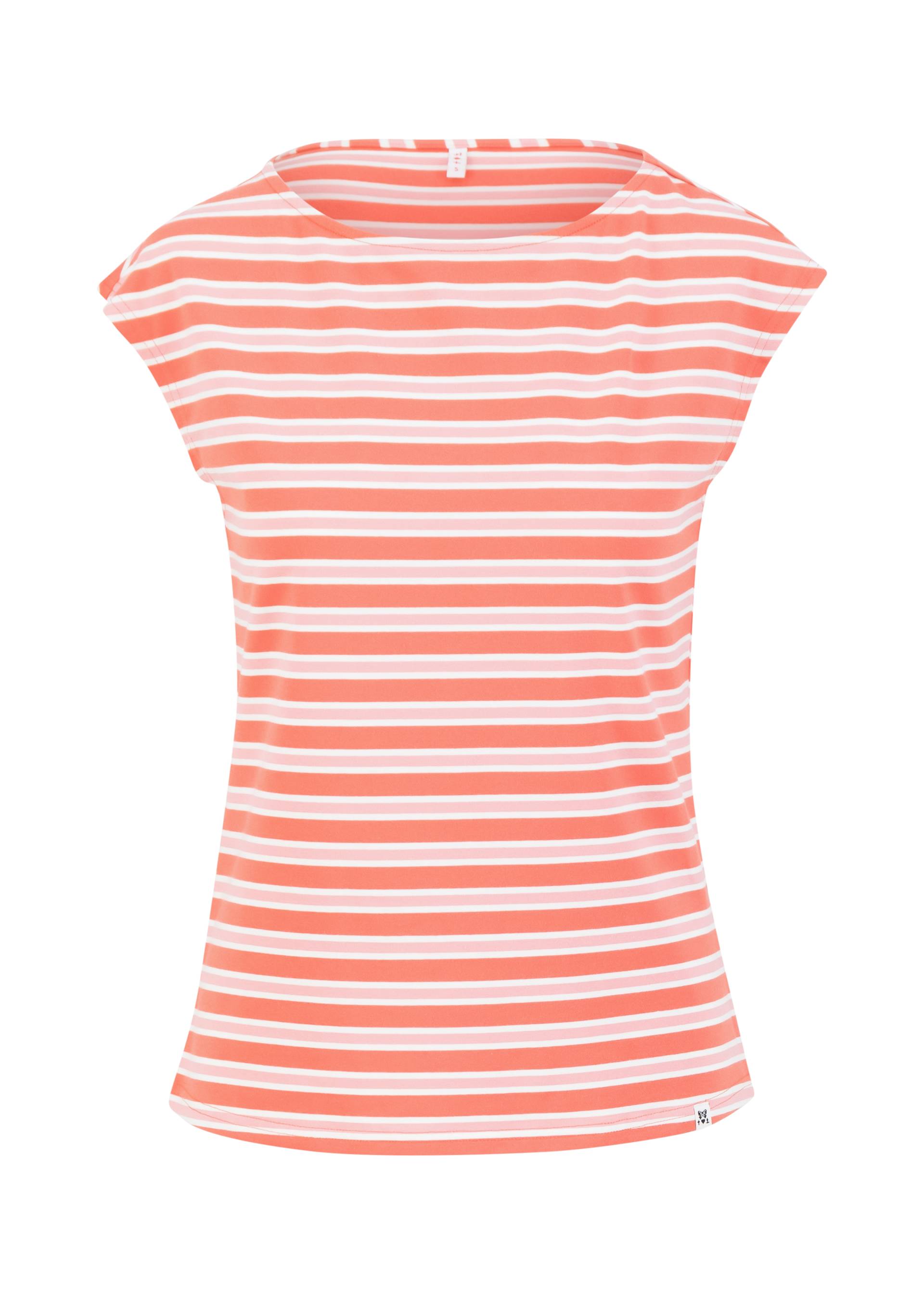 Top Boxy Babe, caravan stripes red, Shirts, Rot