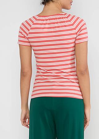 T-Shirt Vintage Heart, caravan stripes red, Shirts, Rot