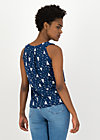 Sleeveless Top botanical attraction, sailing club, Tops, Blue