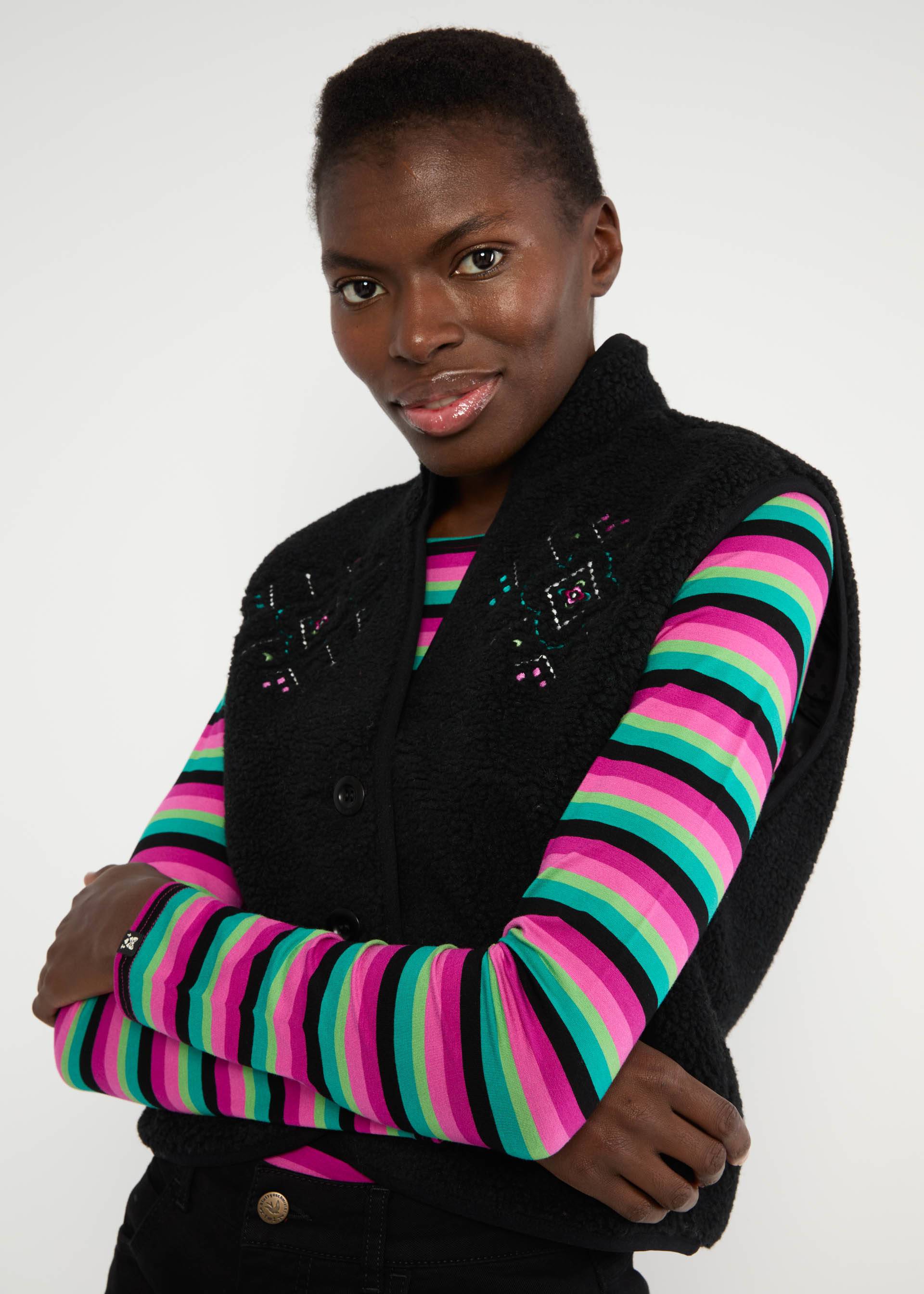 Gilet Heat up Vestover, black onyx teddy, Jackets & Coats, Black