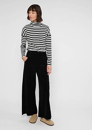 Culotte Jolly Marleen, fine needle black, Hosen, Schwarz