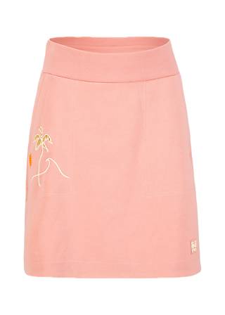 Sweat Skirt Lounge Lover, happy beach palms pink, Skirts, Pink