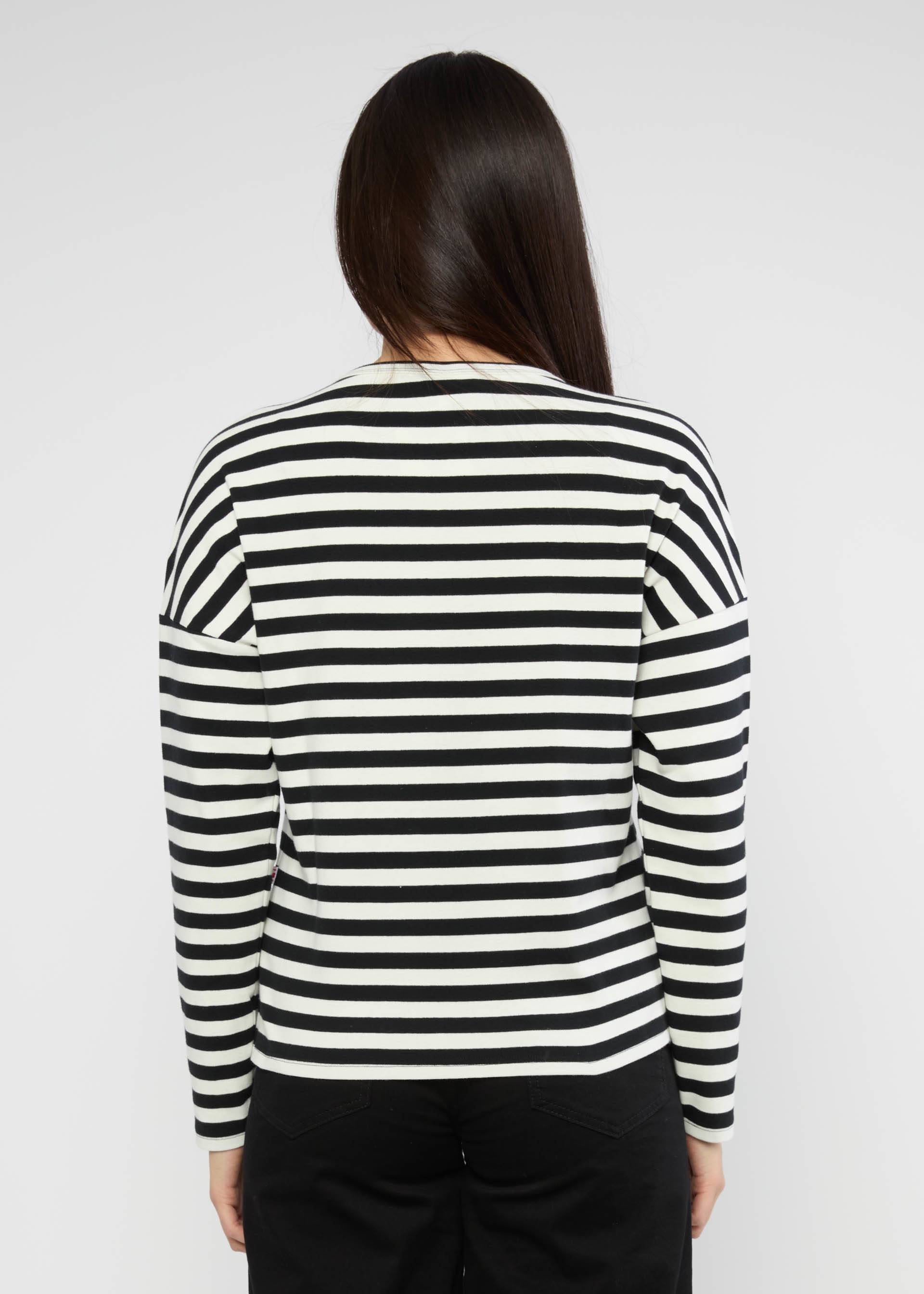 Longsleeve Stereo Rainbow Crew, wizardy black stripes, Shirts, Schwarz