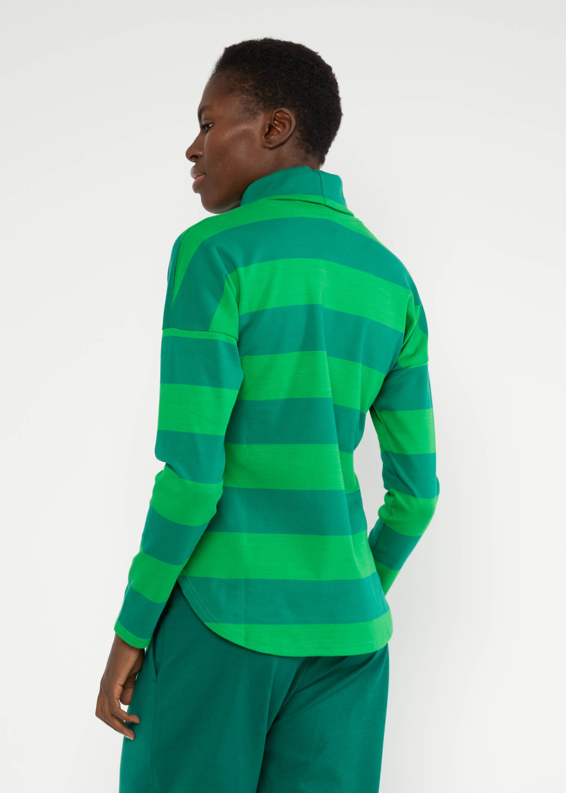 Streifenshirt Stereo Rainbow Turtle, moosy green stripes, Shirts, Grün