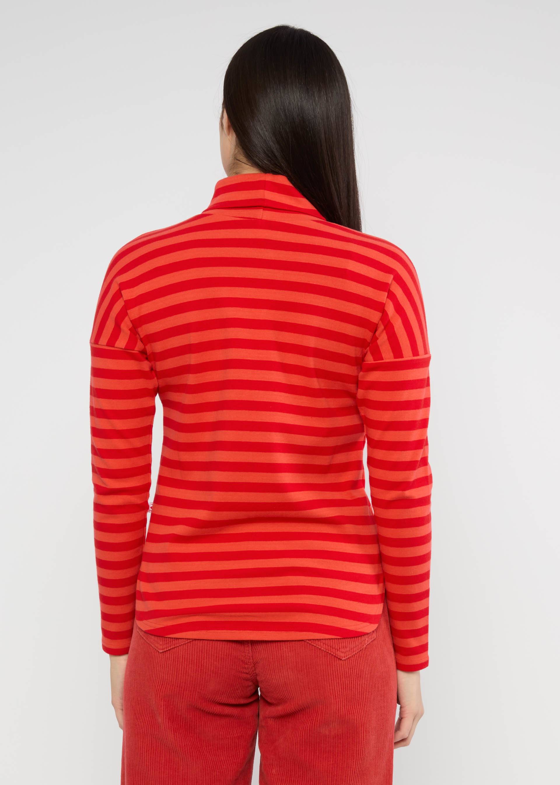 Streifenshirt Stereo Rainbow Turtle, wizardry red stripes, Shirts, Rot