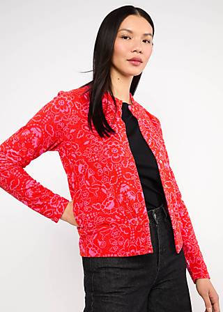 Terry Jacket Terry me Zip up, holy flores de rosa, Cardigans, Red