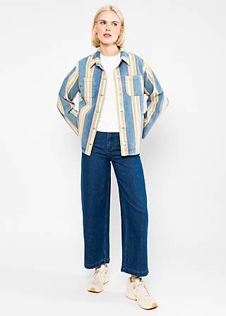 Hemdjacke Love Shack Marquee, summertime stripes, Jacken & M&auml;ntel, Blau