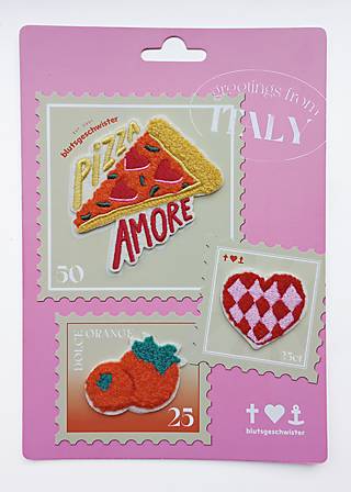 Aufn&auml;her Pizza Patch-Set, Pizza Patch-Set, Accessoires, Rot