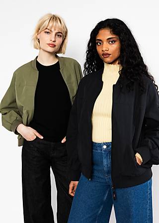 Blouson Wild Heart, desert night black plain, Jacken & M&auml;ntel, Schwarz