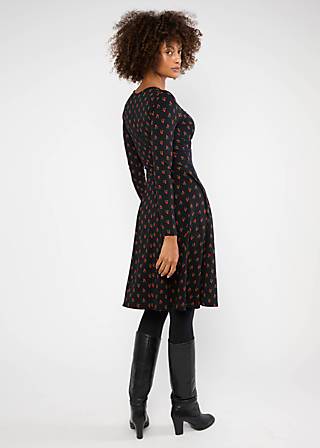 Jerseykleid Hot Knot, red rosehip, Kleider, Schwarz