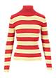 Rollkragenpullover Jazz & Chill Out, stripe of desire red, Strickpullover, Rot