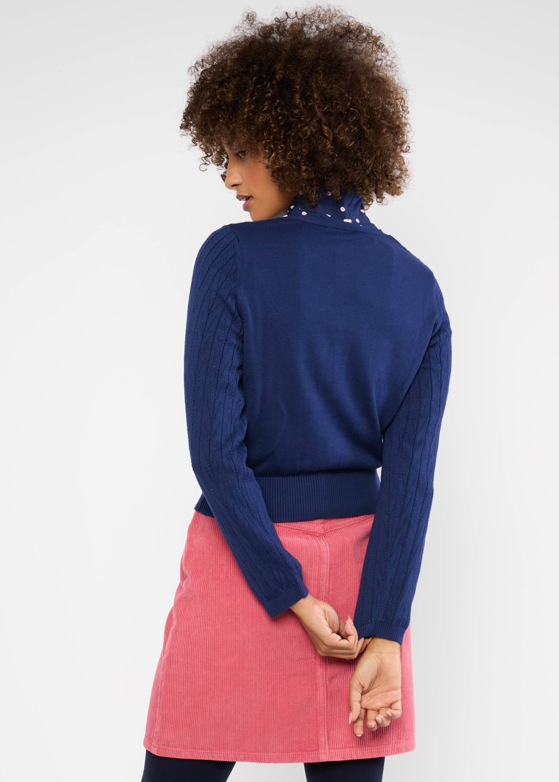 Cardigan Save the World, starlight blue knit, Cardigans, Blau