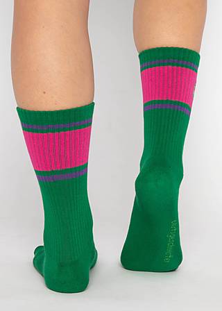 Baumwollsocken Sensational Steps Sport, kiss me mr frog socks, Socken, Grün