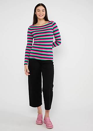 Streifenshirt Sweet Sailorette, magical rainbow stripes, Shirts, Schwarz