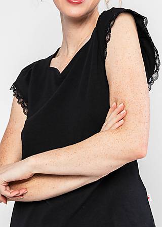 Jersey Top Charming Heart, black and strong, Tops, Black