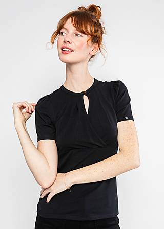 T-Shirt Criss Cross Cœur, black and strong, Tops, Black