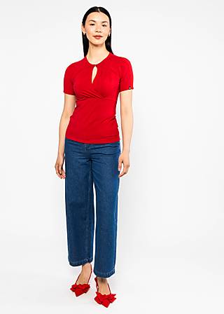 T-Shirt Criss Cross Cœur, summer cherry red, Shirts, Rot