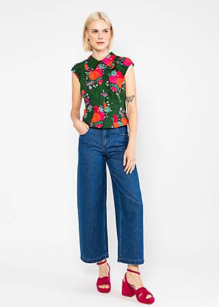 Sommerbluse Que sera, sera, blooming soft flowers, Blusen & Tuniken, Gr&uuml;n