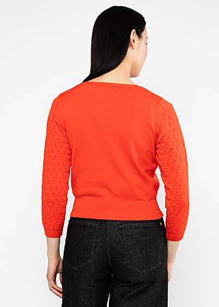 Cardigan Sweet Petite, red pears knit, Cardigans, Orange