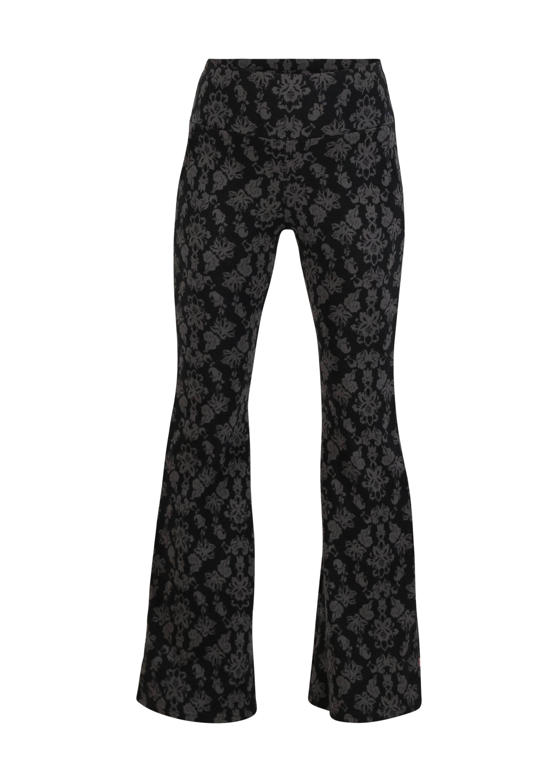 Flares On a Winters Day Flared, princess tapestry black, Trousers, Black