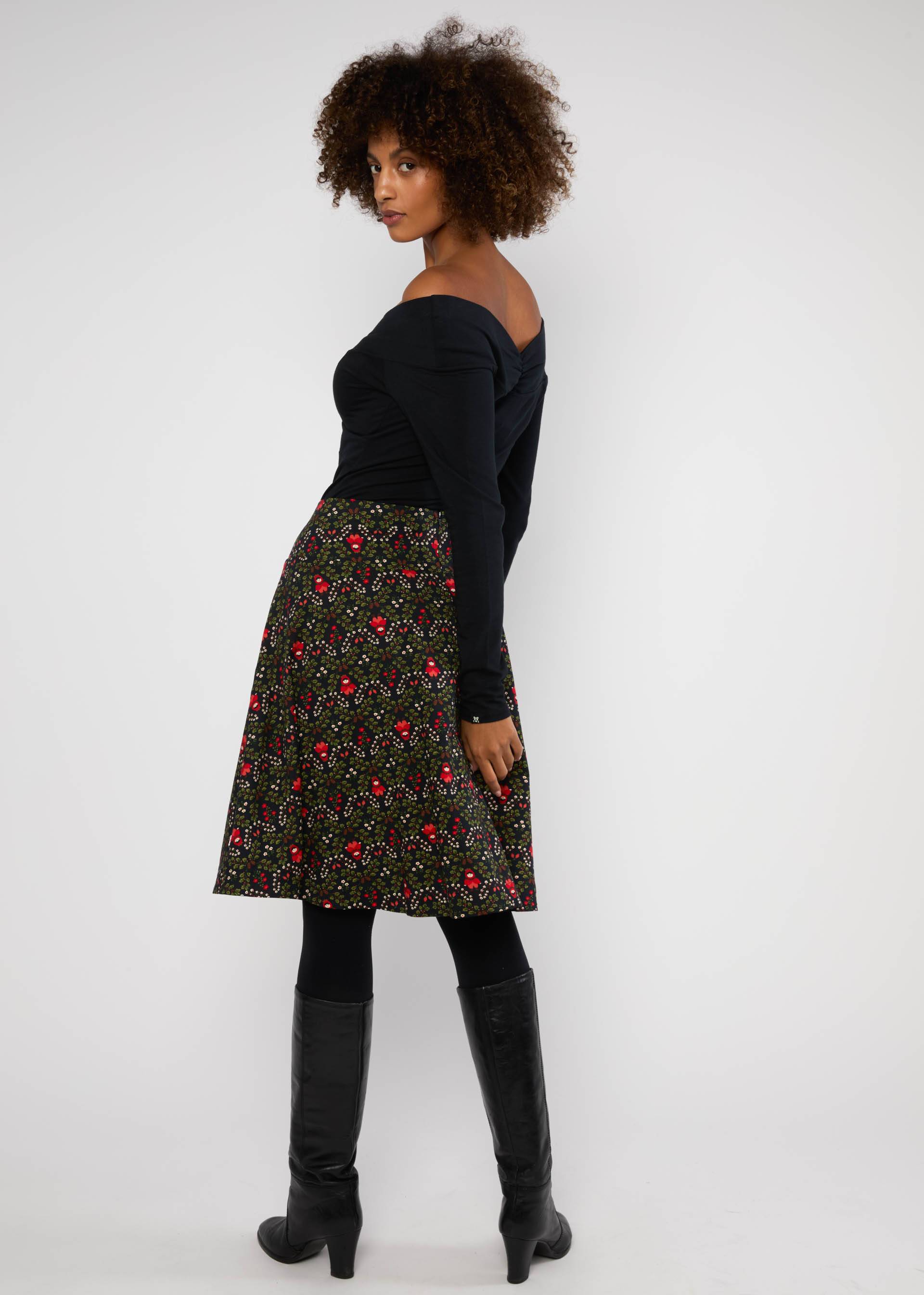 Circle Skirt Romance Rules the World, hella hagebutte, Skirts, Black
