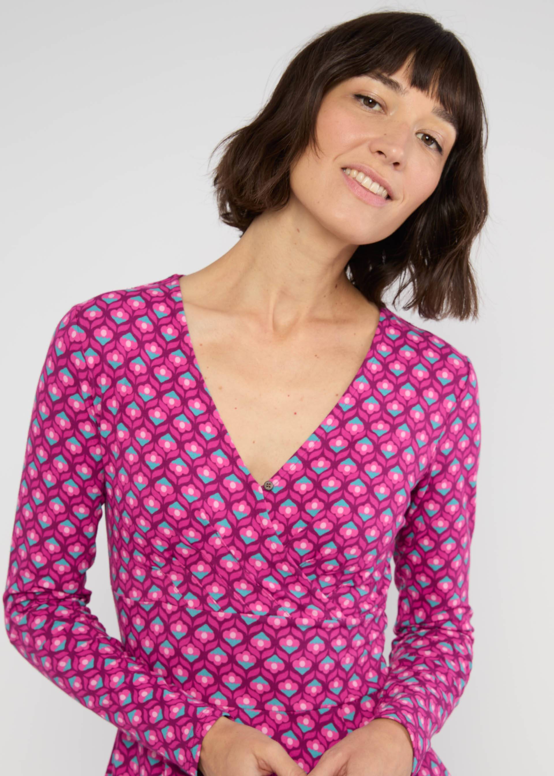 Jerseykleid Shalala Tralala, sweet fountain flower, Kleider, Rosa