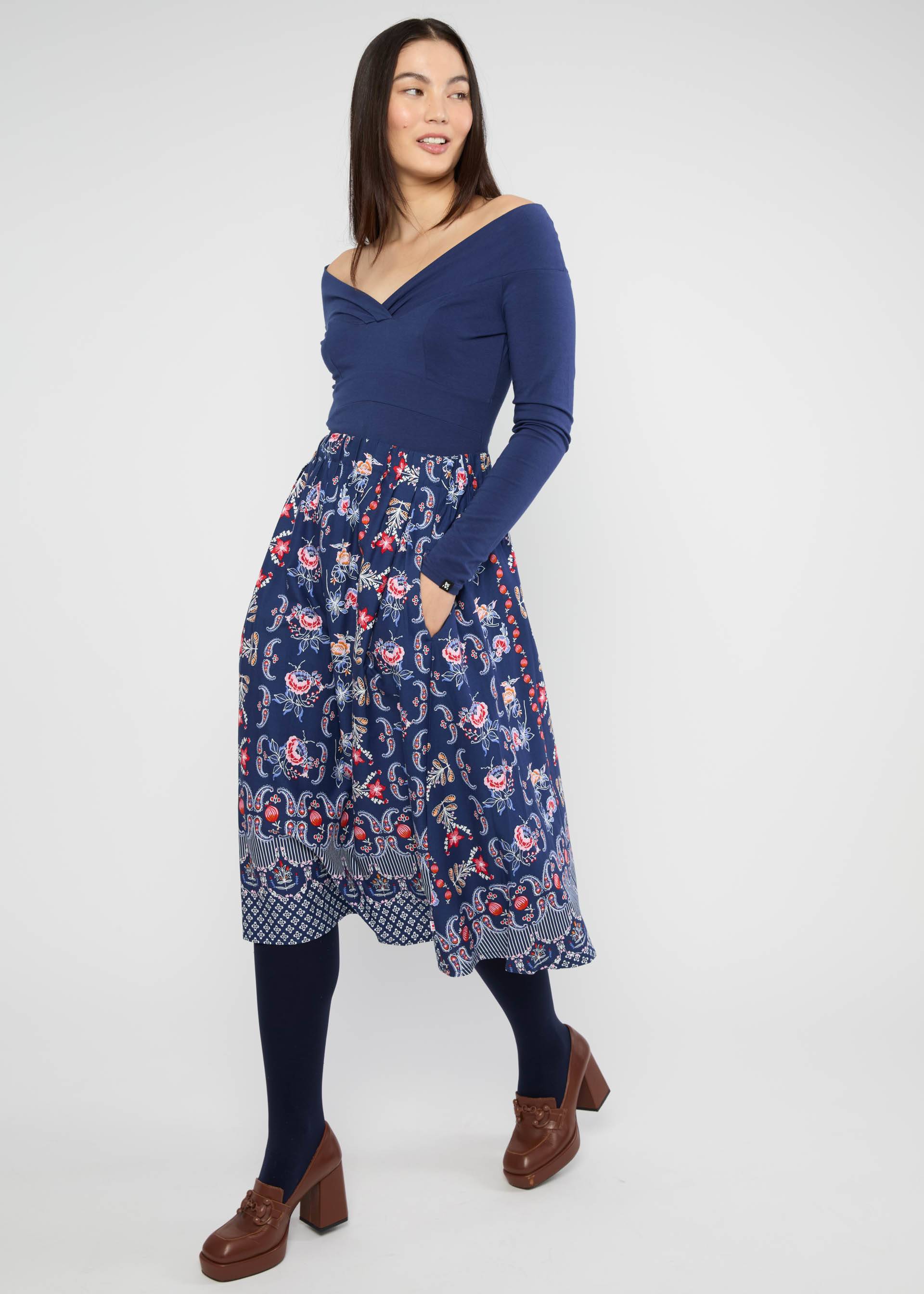 Midirock Swing Around the Clock, frisian porcelain, Röcke, Blau