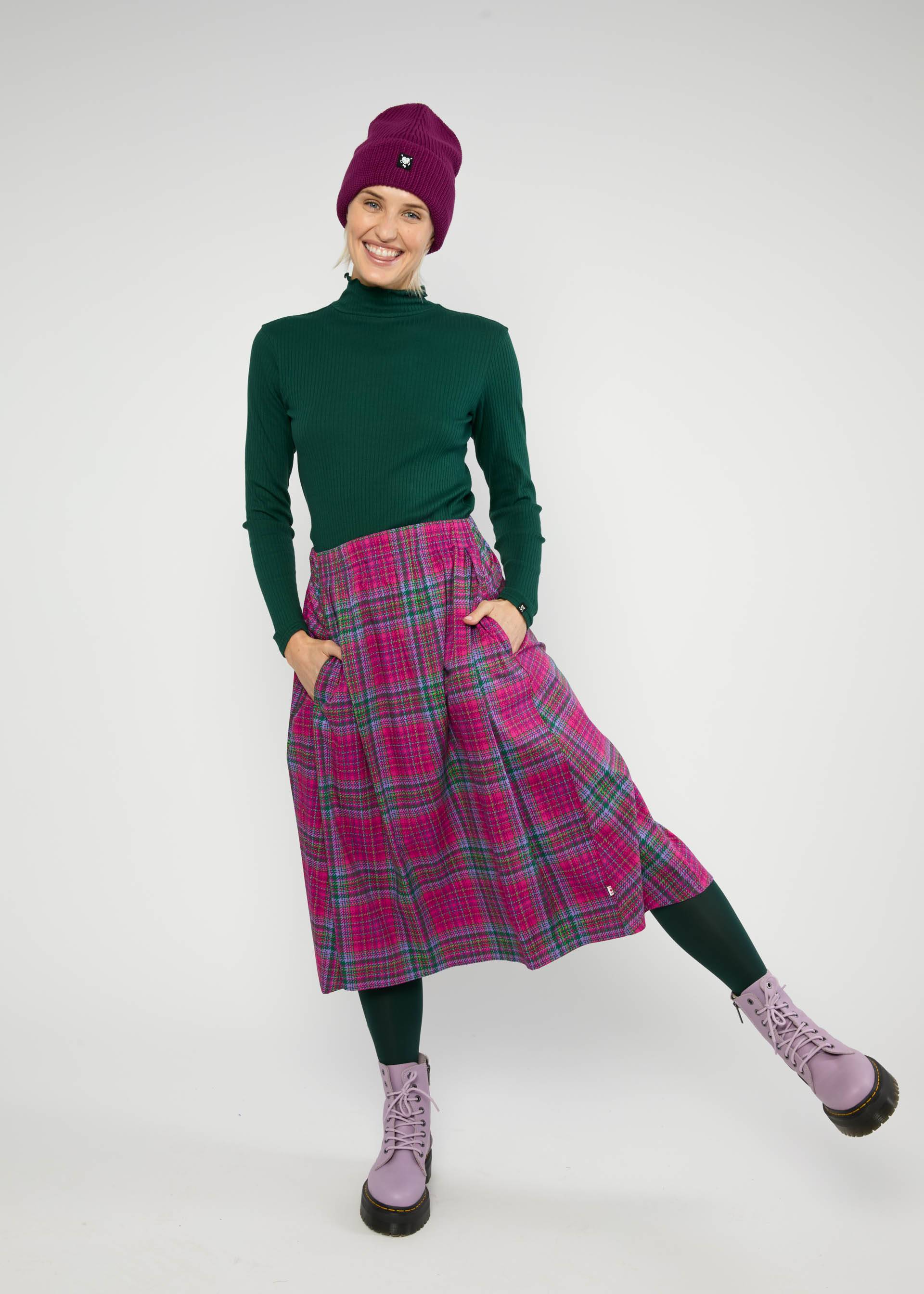 Midirock Swing Around the Clock, princess garden check, Röcke, Rosa