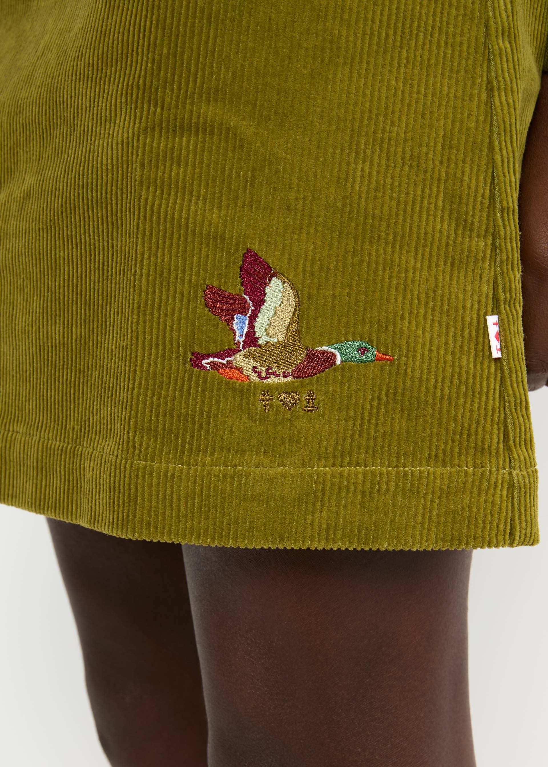 Cordrock Dreamy Eyes, dense forest khaki, Röcke, Grün