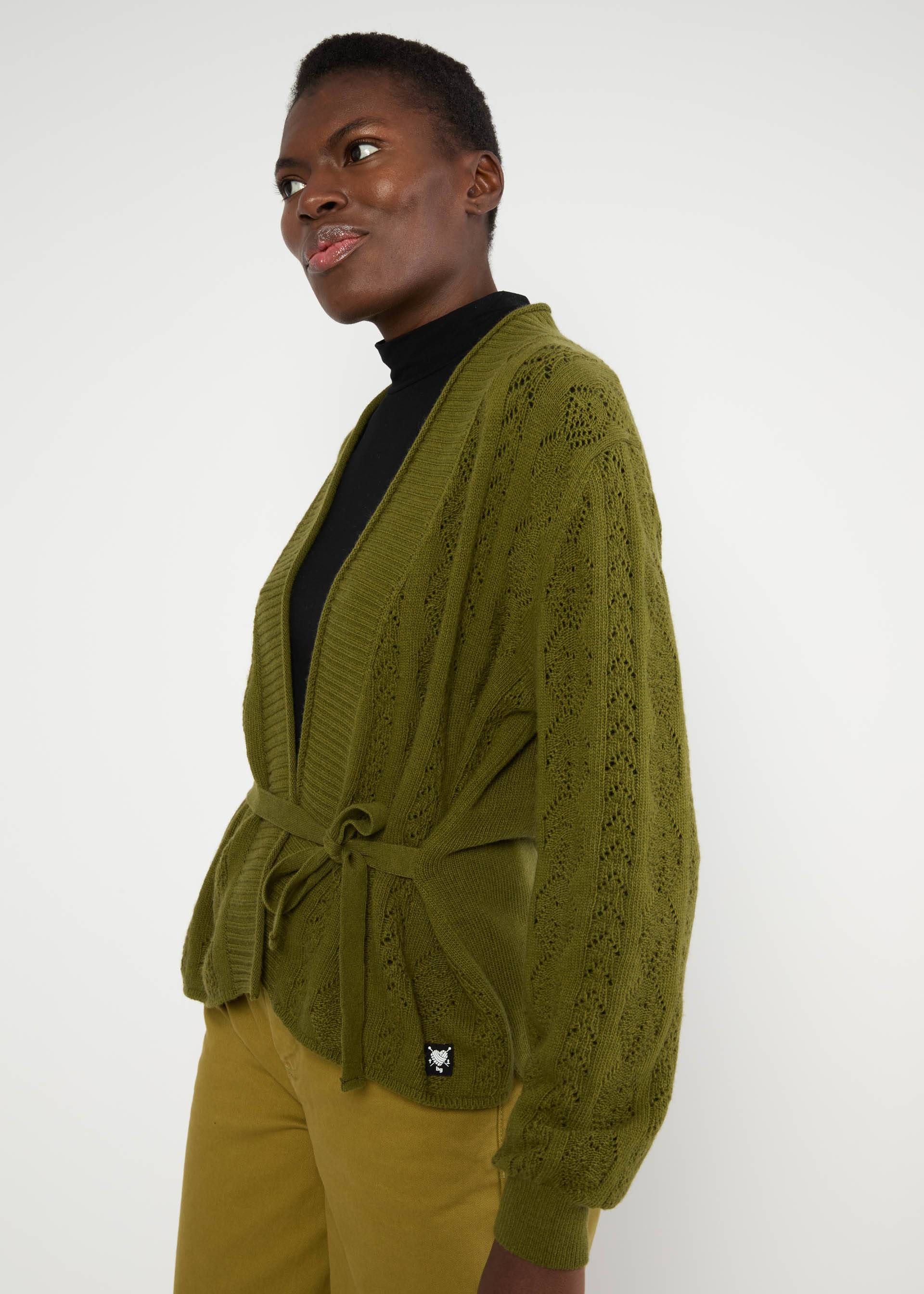 Cardigan Fine Craft Cocoon, ente gut, alles gut grün, Cardigans, Grün