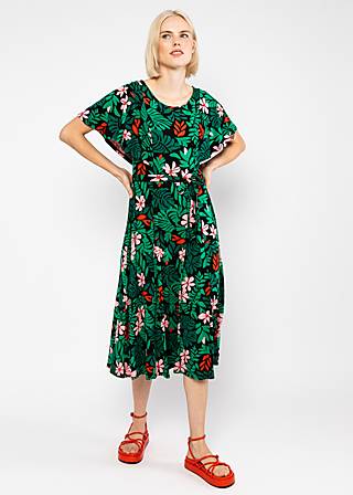 Midikleid Veranda Tales, dreaming under palm leaf, Kleider, Schwarz