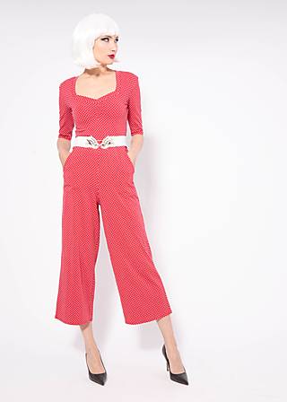 Jumpsuit Flaming Heart Marlene, lovely memories dot, Hosen, Rot