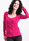 mary lous lovely  longsie , dots of roses, Shirts, Red